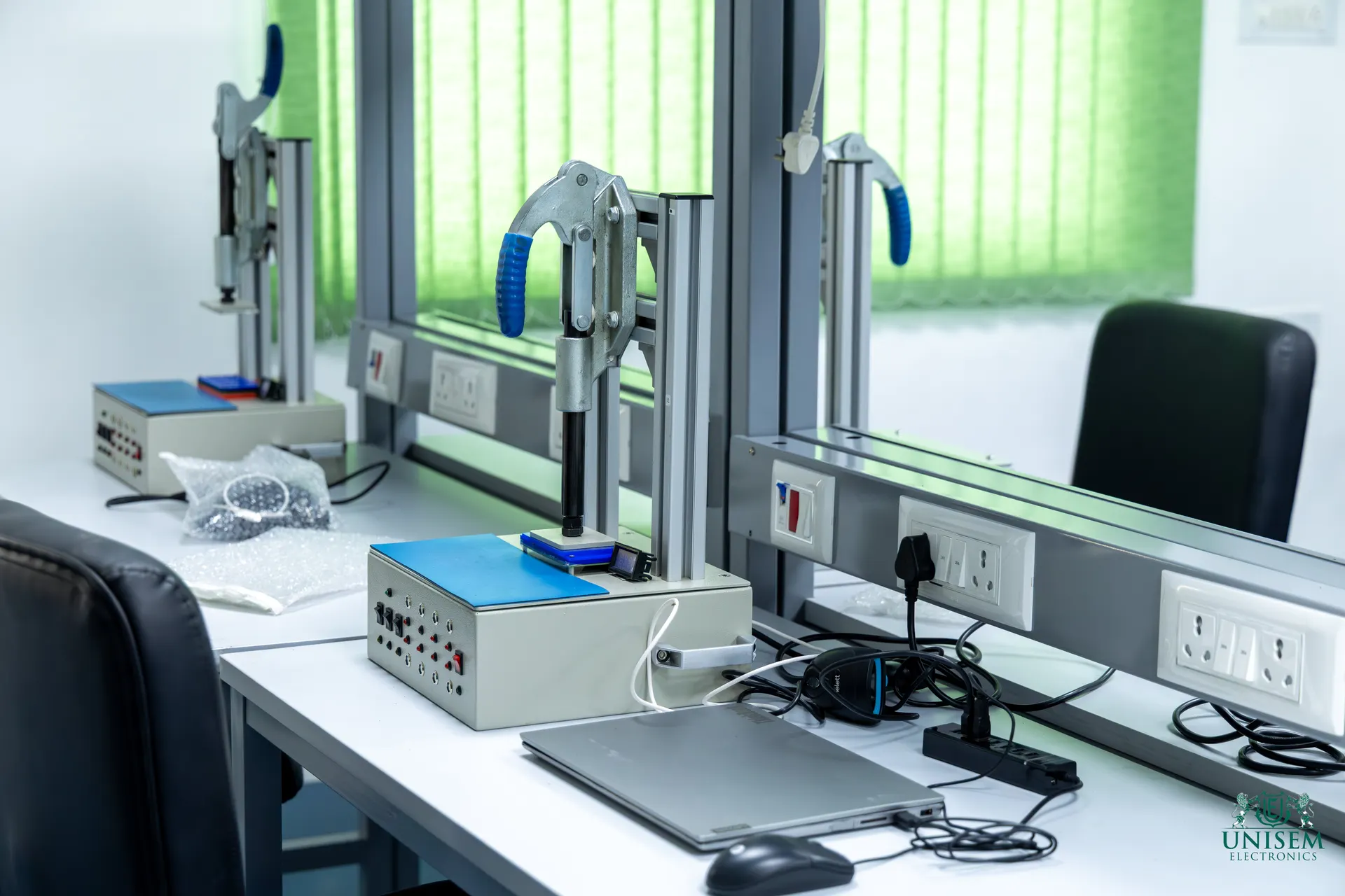 Unisem test and assembly benches at the Bengaluru facility